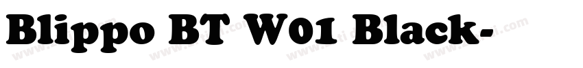 Blippo BT W01 Black字体转换